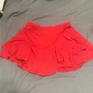SHEIN Pink Skater Mini Skirt with Ruffled Design